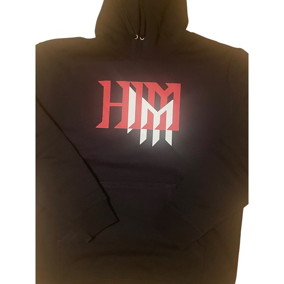 I'M HIM Custom Logo Black Hoodie Men's Casual Streetwear - Picture 5 of 6